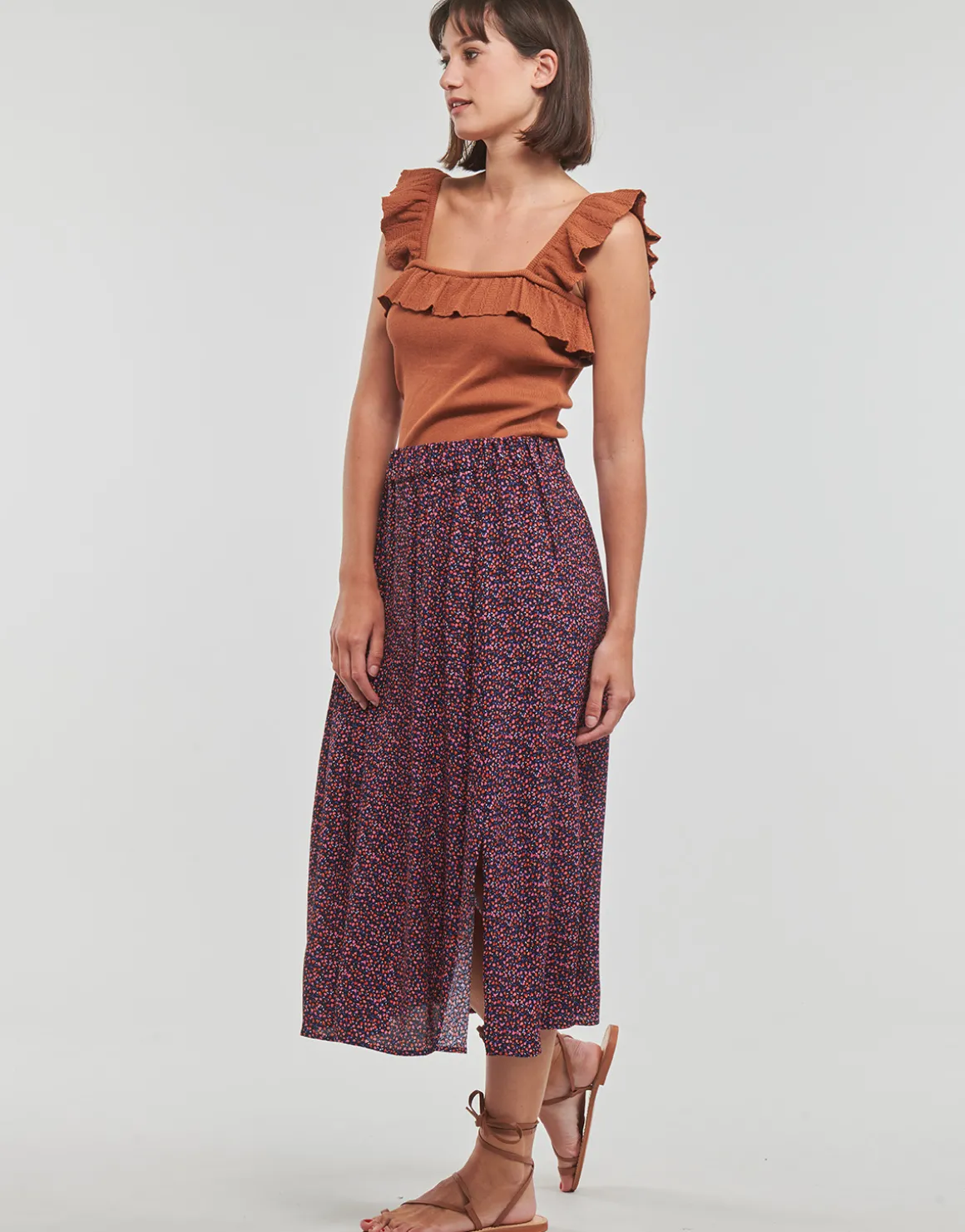 SKIRT MIDI AOP
