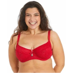 Soutien-gorge à armatures grand maintien rouge Absinthe