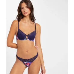 Soutien-gorge ampliforme coques moulées bleu marine Alma