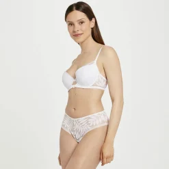 Soutien-gorge ampliforme coque moulée blanc Lina