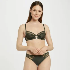 Soutien-gorge armature kaki Lina