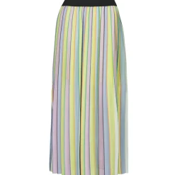 stripe pleated skirt