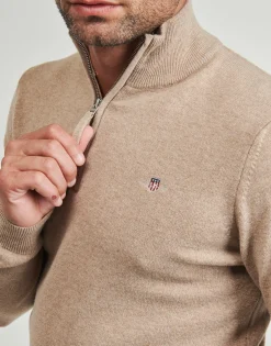 SUPERFINE LAMBSWOOL HALF ZIP