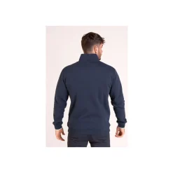 Sweat zippé marine avec broderie