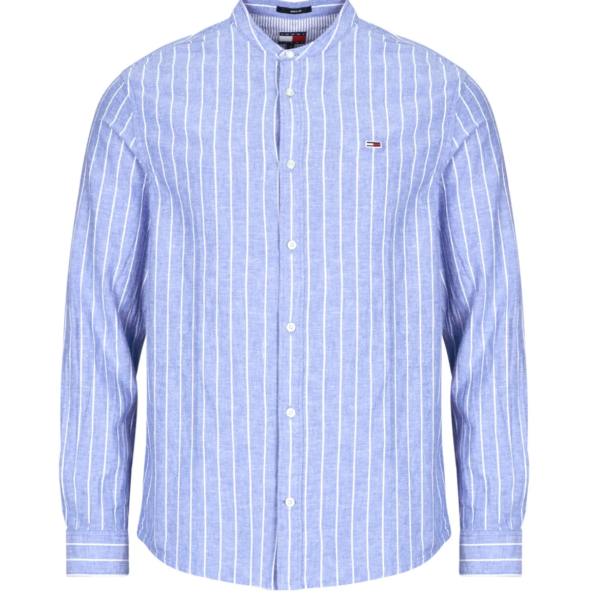 TJM LINEN MIX BND STP SHRT EXT