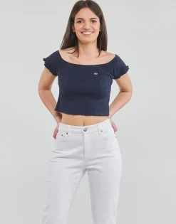 TJW CROP RIB OFF SHOULDER TOP