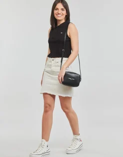 TJW CROP SLEEVELESS RIB POLO