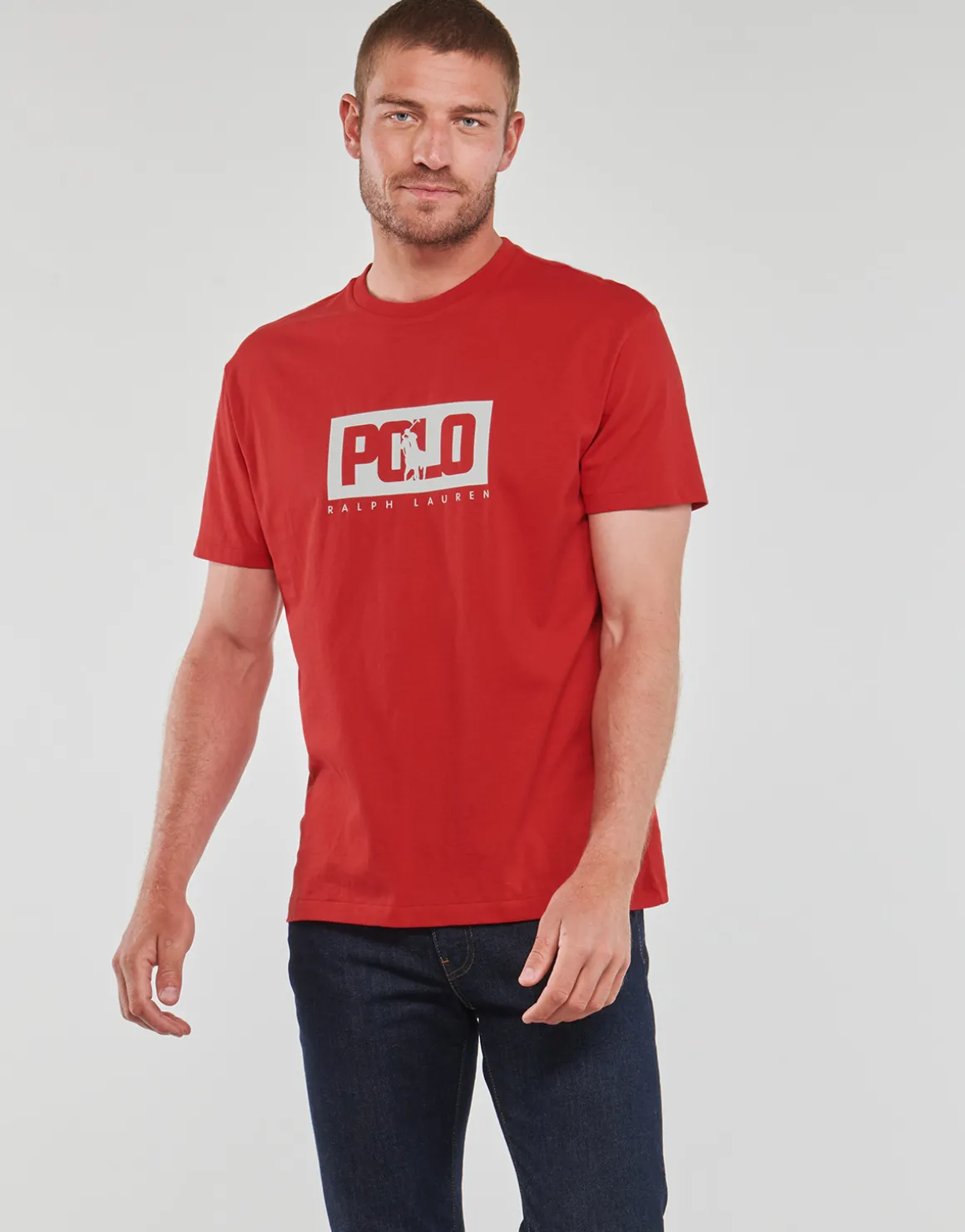 T-SHIRT AJUSTE EN COTON LOGO POLO RALPH LAUREN