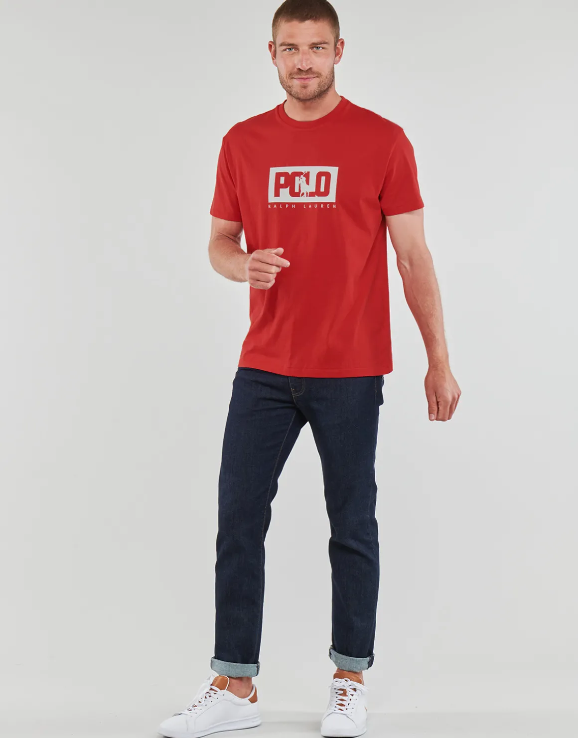 T-SHIRT AJUSTE EN COTON LOGO POLO RALPH LAUREN