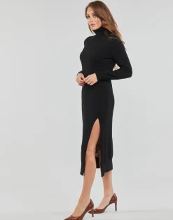 TURTLE NK SLIT MIDI DRS
