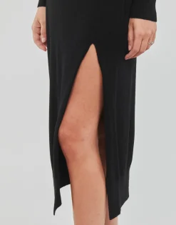 TURTLE NK SLIT MIDI DRS