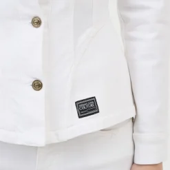 Veste en jean avec détails en métal doré