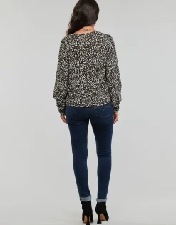 VNMNAJA LS V NECK PLEAT SHIRT