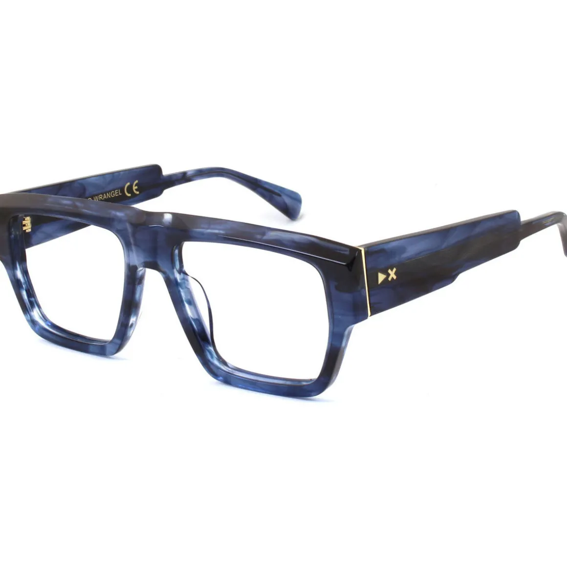 WRANGEL Cadres Optiques, Bleu/Marron, 54 mm